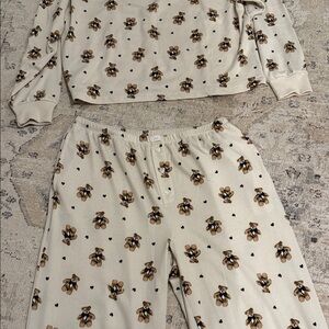 American Eagle Teddy bear pajama set